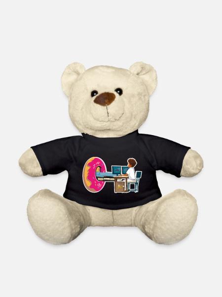 Homme Manip Radio Scanner Irm Donut Radiologie - Nounours - noir