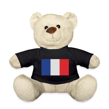 Französische Flagge - Teddy - Schwarz - Vorne