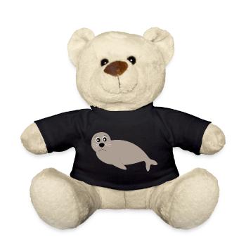 seal seals seal seals animals - Teddy Bear - black - Front