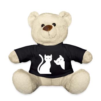 Cat Katze - Teddy Bear - black - Front