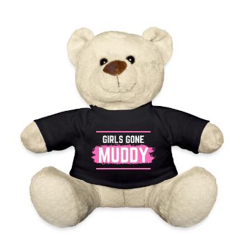 Muddy run shirt mud Matsch Lauf girl Team obstacle - Teddy - Schwarz - Vorne
