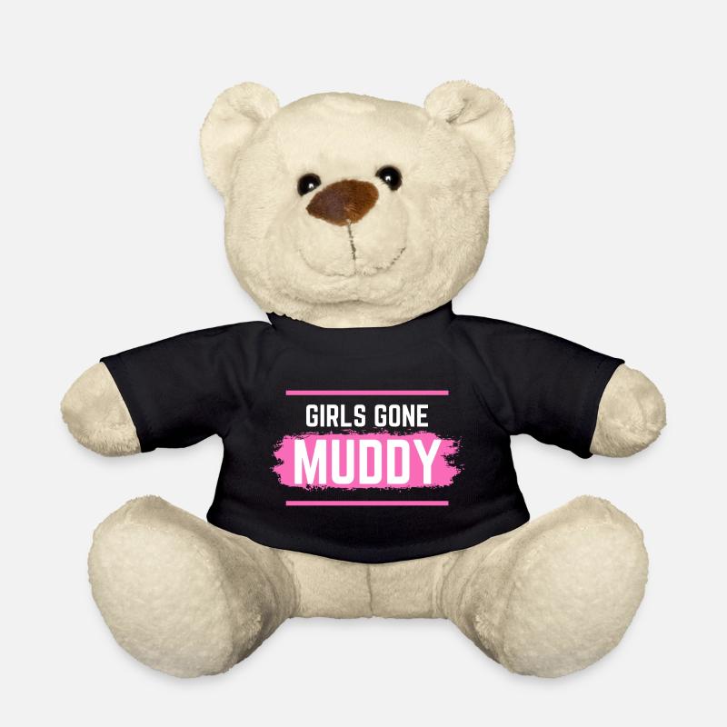 Muddy run shirt mud Matsch Lauf girl Team obstacle - Teddy - Schwarz