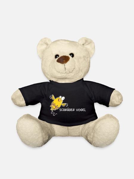 Schräger Vogel I Statement Spruch - Teddy - Schwarz