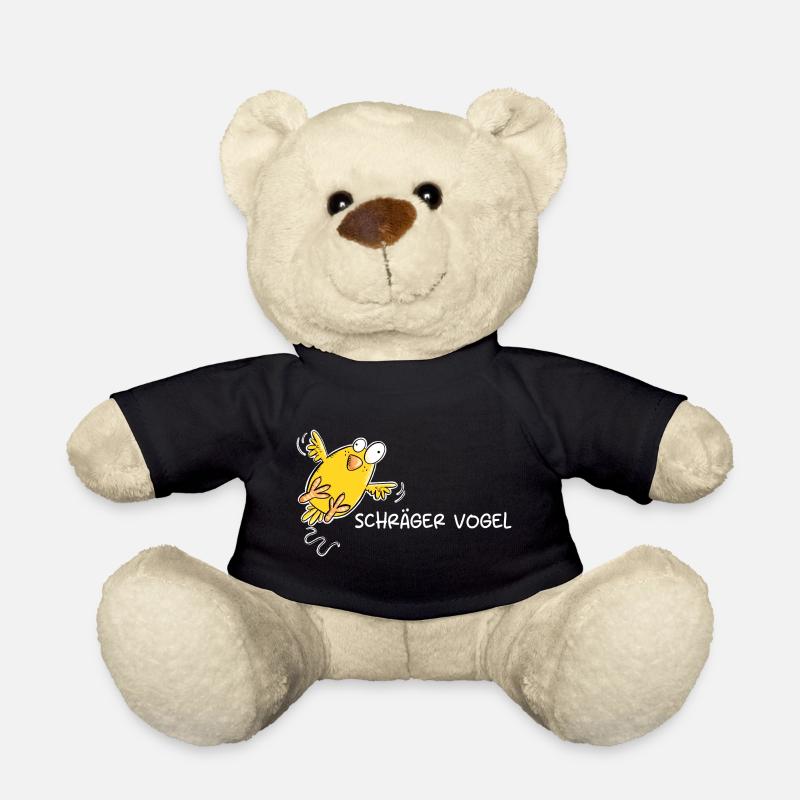 Schräger Vogel I Statement Spruch - Teddy - Schwarz