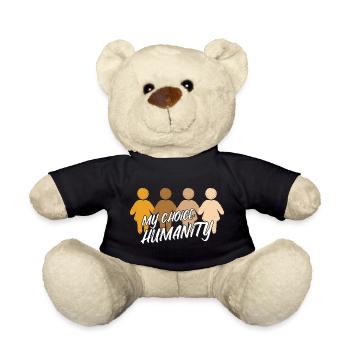 Menschlichkeit Freiheit Liebe Frieden Statement - Teddy - Schwarz - Vorne