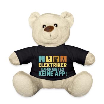 Elektriker Dafür gibt es keine App! Elektroniker - Teddy - Schwarz - Vorne