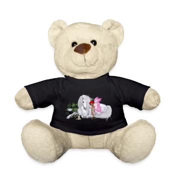Merveilleuse licorne avec fée - Nounours - noir - Devant