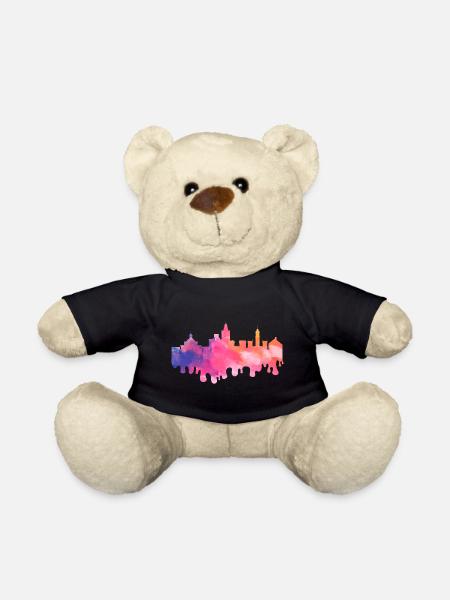 Valencia Spanien Stadt Skyline Splash Bunt Urlaub - Teddy - Schwarz