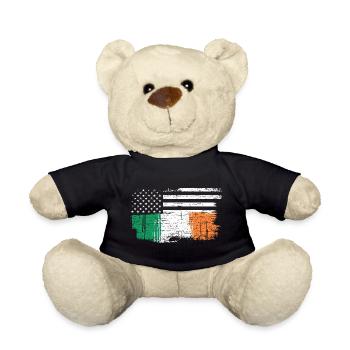 Drapeau irlandais avec étoiles - Nounours - noir - Devant