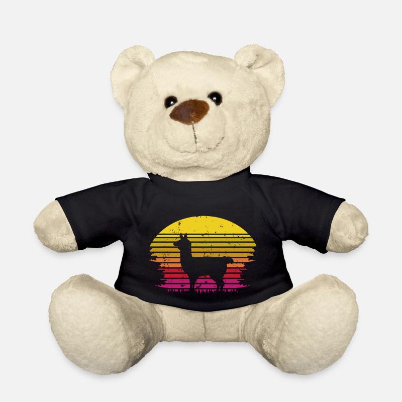 Lama Vintage Rétro - Nounours - noir