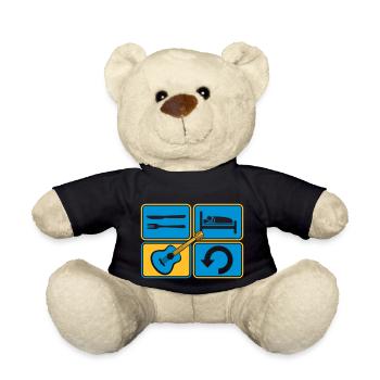Repeat playing guitar daily - Teddy Bear - black - Front
