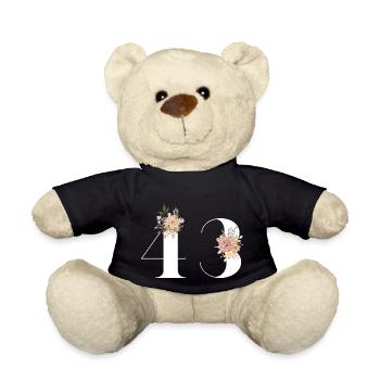 43rd anniversary flowers (Gift of 43 years) - Teddy Bear - black - Front