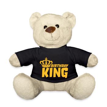 Joyeux anniversaire King Logo - Nounours - noir - Devant