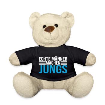 Echte Männer Machen Jungs - Teddy - Schwarz - Vorne