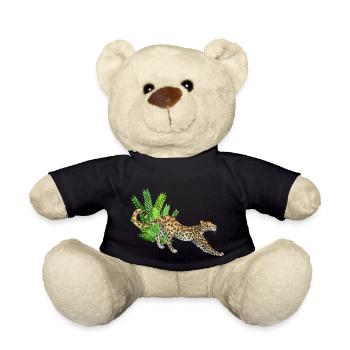 Léopard dans la jungle - Nounours - noir - Devant