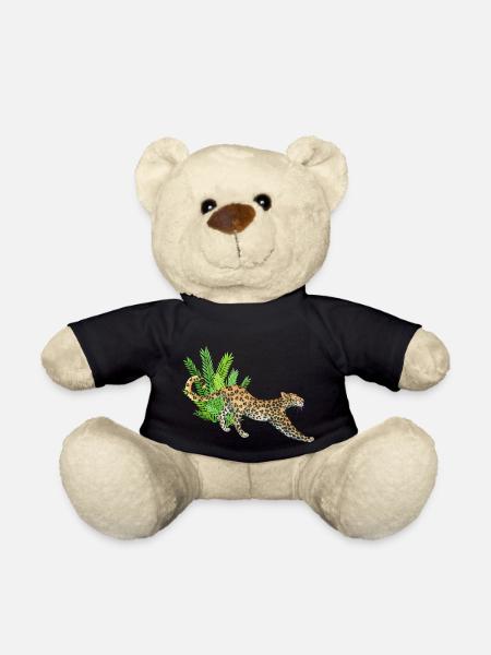 Leopard im Dschungel - Teddy - Schwarz
