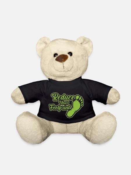 Reduzier deinen ökologischen Fußabdruck - Teddy - Schwarz