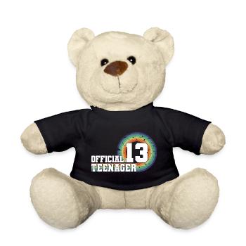 Adolescent officiel 13, cadeau cool 13e anniversaire - Nounours - noir - Devant