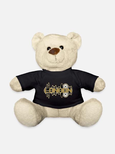 Londres Angleterre Uk City Skyline Gold Home Love - Nounours - noir