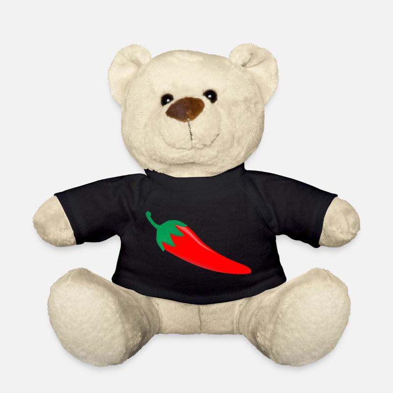 Funny Hot Chilli tshirt - Teddy Bear - black