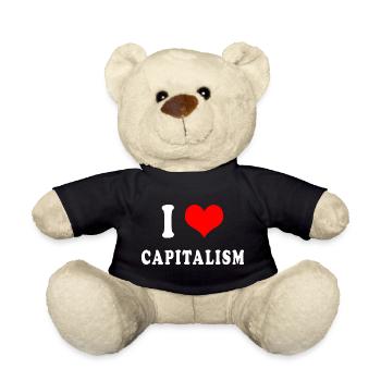 I love capitalism - Teddy Bear - black - Front