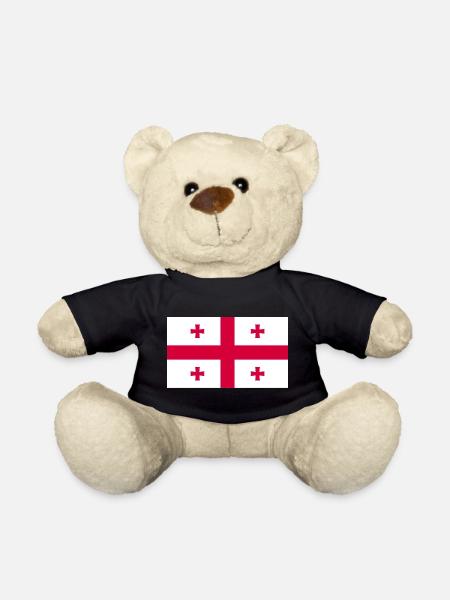Drapeau de la Géorgie - Nounours - noir