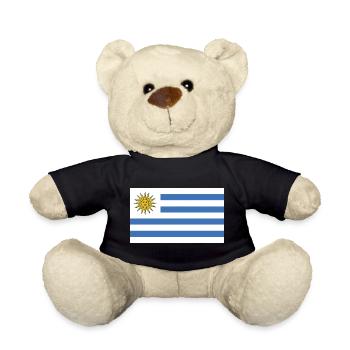 Uruguay Flagge - Teddy - Schwarz - Vorne