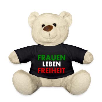 Frauen leben freiheit - Teddy - Schwarz - Vorne