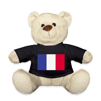 Drapeau national de la France - Nounours - noir - Devant