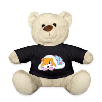 Hamster Sleeping Blanket - Teddy Bear - black - Front