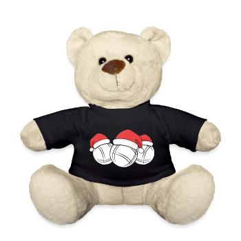 Boule Santa Tenue de pétanque pour Bouler pour boules - Nounours - noir - Devant