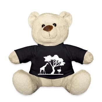 Safari Zoo Animals Wildlife - Teddy Bear - black - Front