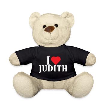 t-shirt I love Judith t-shirt gift idea - Teddy Bear - black - Front