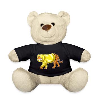 Tiger Winter Hoodie - Teddy - Schwarz - Vorne