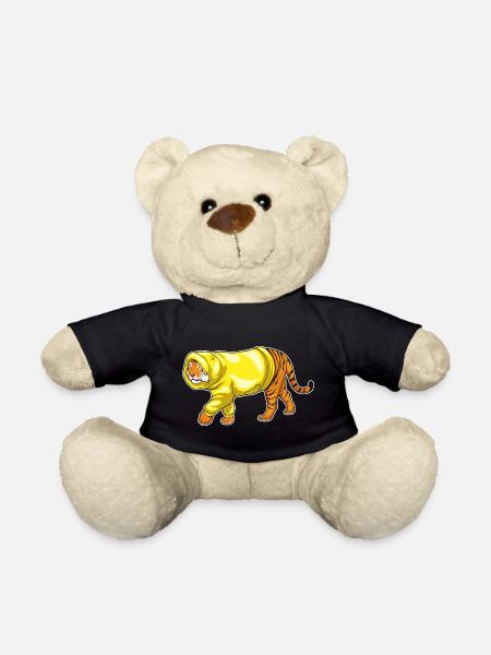 Tiger Winter Hoodie - Teddy - Schwarz