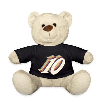 10e anniversaire vintage - Nounours - noir - Devant