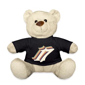 17e anniversaire vintage - Nounours - noir - Devant