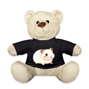 Cute Cartoon Hamster Love Pet 11 - Teddy Bear - black - Front