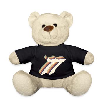 Vintage 77th anniversary - Teddy Bear - black - Front