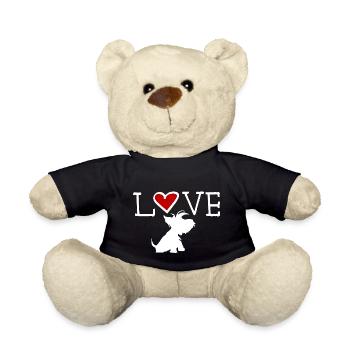 I love dogs, West Highland White Terrier - Teddy Bear - black - Front