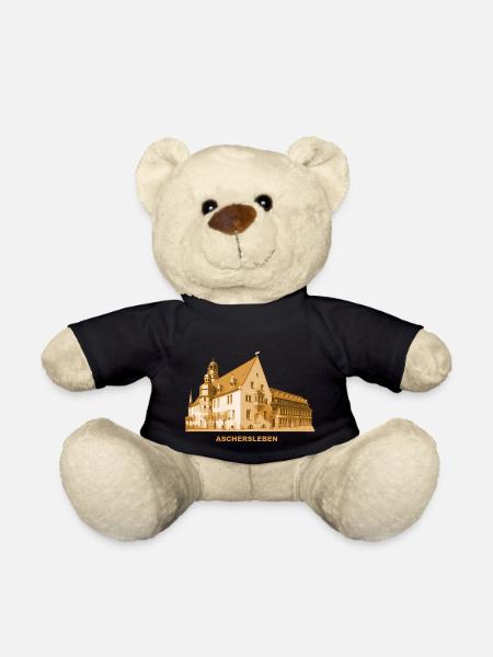 Aschersleben Rathaus Harz Sachsen-Anhalt Salzland - Teddy - Schwarz