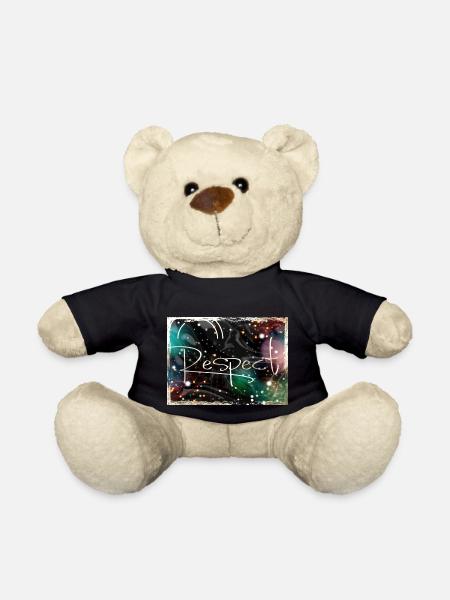 Respect Abstract Schrift - Teddy - Schwarz