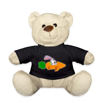 Bunny Carrot - Teddy Bear - black - Front