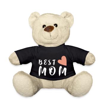 Best Mom Mother's Day Best Mom Mother Gift Heart - Teddy Bear - black - Front