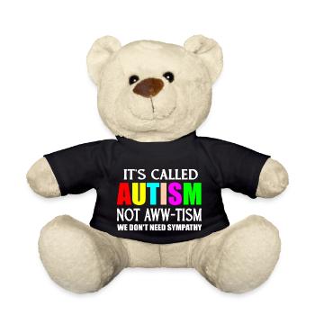 Autism quote - Teddy Bear - black - Front