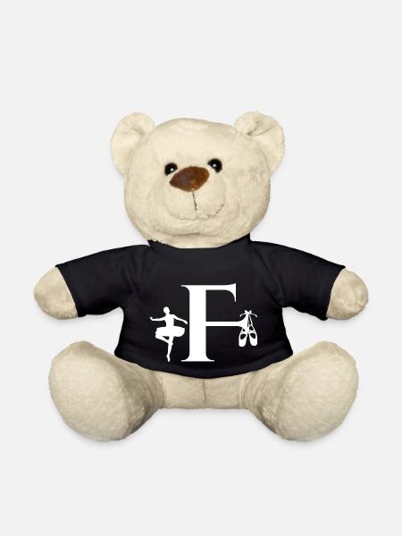 Buchstabe f Ballerina - Teddy - Schwarz