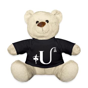 Letter u ballerina - Teddy Bear - black - Front