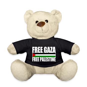 Free gaza free palestine - Teddy - Schwarz - Vorne