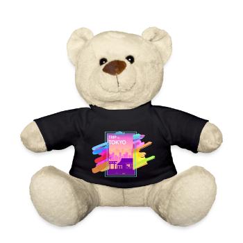 Tokyo tokio japan city anime manga cool osaka - Teddy Bear - black - Front