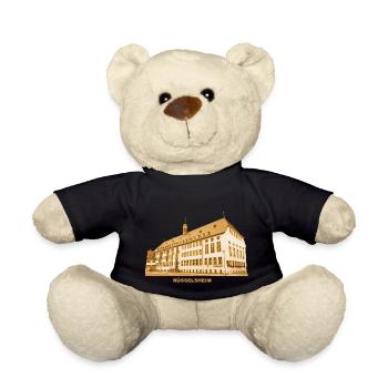 Rüsselsheim, Hôtel de ville, Main, Darmstadt, Rhin, Hesse - Nounours - noir - Devant